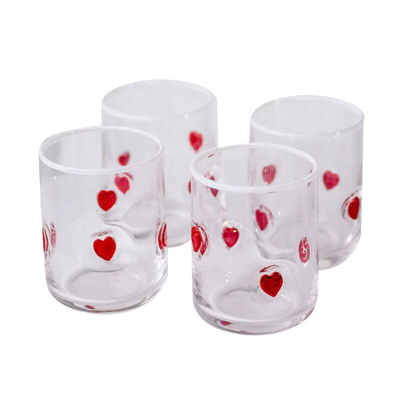 Home Lab Heart Icon Glass Set Of 4 image number 0